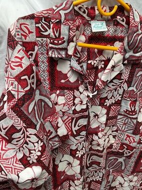 Jade  fashions Red & White Hawaiian Print Men's Shirt
